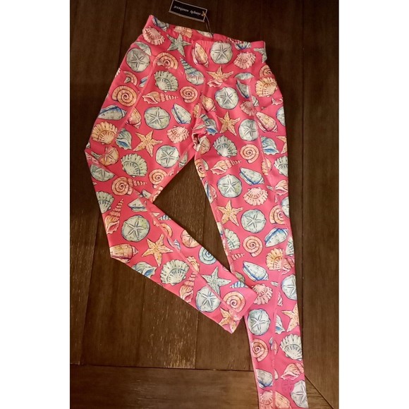 Simply Southern Sport Leggings Size Small Shells Beach Coastal Vacation - Picture 1 of 8